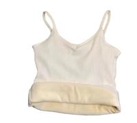 CuLtP 3 Pcs Femmes Doublé Polaire sous-Vêtements Cami Débardeur, Dames Thermique sans Manches Camisole Doublé Polaire Cami Débardeur Vêtements Thermiques Femmes pour l'hiver,3 Pcs Blanc,M