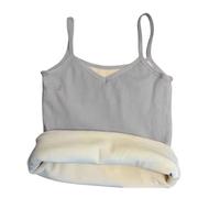 CuLtP Débardeur Thermique pour Femmes Camisole, Débardeur Cami Doublé en Polaire, Hauts De sous-Vêtements, Camisole sans Manches pour Dames sous-Vêtements Thermiques Chemises Thermiques pour Femmes,G
