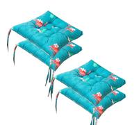 CuLtp Galette Chaise Carrée 40x40cm, Plaid Coussin Exterieur Confortable Et Épais, Coton Et Lin Coussin D'assise avec Cravate