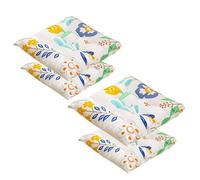 CuLtp Galette Chaise Carrée 40x40cm, Plaid Coussin Exterieur Confortable Et Épais, Coton Et Lin Coussin D'assise avec Cravate