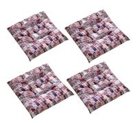 CuLtp Galettes De Chaise 40x40, Coussin Décoratif Coussin Coussin De Chaise Coussins De Jardin 5 Surpiqûres en Un Motifs Différents, Polyester