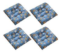 CuLtp Galettes De Chaise 40x40, Coussin Décoratif Coussin Coussin De Chaise Coussins De Jardin 5 Surpiqûres en Un Motifs Différents, Polyester