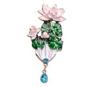 Cultural Heritages Broche émaillée en alliage pour femme - Style vintage - Accessoire de décoration - Épingle à fleurs pour femme