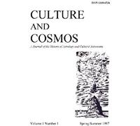Culture And Cosmos Vol 1 Number 1