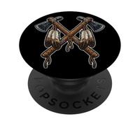 Culture autochtone amérindienne Cadeau Hache Tomahawk PopSockets PopGrip Adhésif