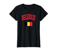 Culture Belgique Drapeau Belge Graphique T-Shirt Graphique avec Valeur, Femme, Noir, L