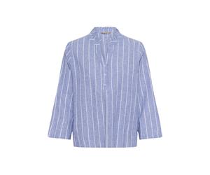 CULTURE Chemisier 'Arletty' bleu chiné / blanc, Taille M