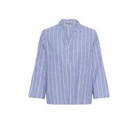 CULTURE Chemisier 'Arletty' bleu chiné / blanc, Taille XS