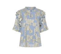 CULTURE Chemisier 'Floi' bleu clair / or, Taille M