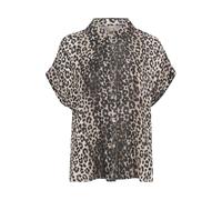CULTURE Chemisier 'Myra' beige / noisette / noir, Taille XXL