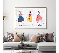 Culture coréenne Art Print Affiche Asiatique Moderne Corée Décoration Murale Toile Peinture Image pour Salon Décor À La Maison19,6 "x 27,5" (50x70cm) No frame