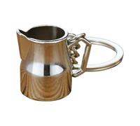 Culture De Café Symbolique Portafilter Keychain Espresso Machine Accessoire Pendentif Métal Texture Adaptée Cadeaux Féliciteur De Cafetière Keychain