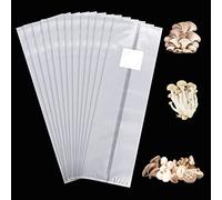 Culture de Champignons, 24 Pièces Sacs de Culture de Champignons, 25 × 50 cm Mushroom Spawn Grow Bag avec Filtre Indéchirables et Solides pour Horticulture Tente de Culture Serre