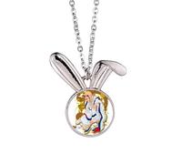 Culture Dix-huit Arhats Collier Pendentif Lapin Animal Bijoux Cadeau