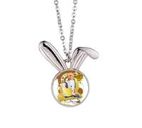 Culture Dix-huit Arhats Pattern Illustration Collier Pendentif Lapin Animal Bijoux Cadeau