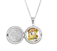 Culture Dix-huit Arhats Pattern Illustration Médaillon Collier Tenir Photo Bijoux Cadeau d'anniversaire