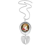 Culture Dix-huit Arhats Pendentif ailes d'ange rotatif Collier Bijoux