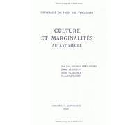 Culture et marginalités au XVIe siècle - - José Luis Alonso Hernandez - Klincksieck - Livre