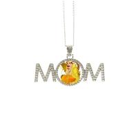 Culture Figure Dix-huit Arhats Pattern Cadeau de fête des mères pour maman, grand-mère, collier d'anniversaire, M