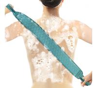 Culture Gifts Brosse exfoliante pour le dos de 100 cm avec poignées, exfoliante étendue pour le dos, exfoliant doux double face pour le nettoyage en profondeur de votre peau, pour homme et femme, vert