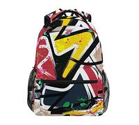 Culture Graffiti Art Couleur Cartable Sac à Dos Ecole étudiant Scolaire d'ordinateur pour Voyage Ados Filles Garçons Enfant