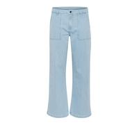 CULTURE Pantalon 'Milky' bleu clair / blanc, Taille 40
