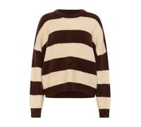 CULTURE Pull-over crème / brun foncé, Taille M-L