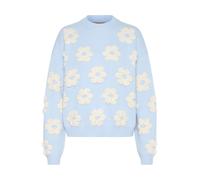 CULTURE Pull-over 'CU Charla' bleu clair / blanc cassé, Taille M-L