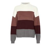 CULTURE Pull-over 'CU Olivia' anthracite / bordeaux / rouge foncé / blanc, Taille XL