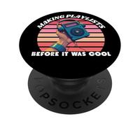 Culture rétro des années 1980, lecteurs de cassettes, musique rétro des années 80 PopSockets PopGrip Adhésif