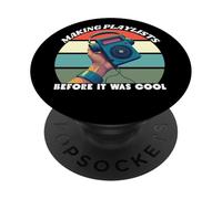 Culture rétro des années 1980, lecteurs de cassettes, musique rétro des années 80 PopSockets PopGrip Adhésif