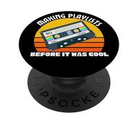 Culture rétro des années 1980, lecteurs de cassettes, musique rétro des années 80 PopSockets PopGrip Adhésif