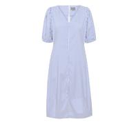 CULTURE Robe-chemise 'Abigail' bleu fumé / blanc, Taille 40