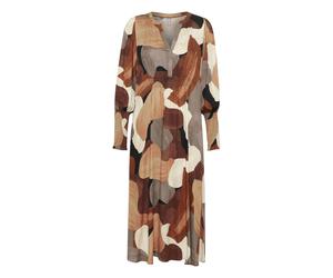 CULTURE Robe 'CUDana' beige / marron / noisette / gris, Taille 44
