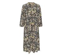 CULTURE Robe 'Sika' jaune clair / orange / noir / blanc cassé, Taille 36