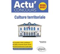 Culture territoriale 2026-2027 - Marine Derkenne - Ellipses - broché - Scolaire / Universitaire