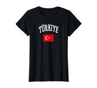 Culture Turque Drapeau Turquie Graphique T-Shirt Graphique avec Valeur, Femme, Noir, M