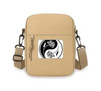 Culture Yin-Yang Sac à bandoulière Motif floral Noir/blanc