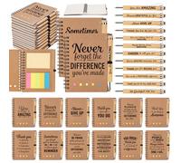 Culudea 48 Pcs Staff Appreciation Gifts Bulk - 24 Sets Difference Maker Notebooks with Pens & Sticky Notes, Kraft Thank You Journals for Employees, Volunteers, Teachers, Coworkers (5.5 x 4.7 Inch)