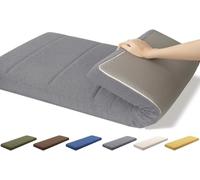 Cum Banc en velours antidérapant avec rembourrage en mousse Idéal pour siège de fenêtre, étagère à chaussures, porteur, terrasse, cuisine (gris, 35 x 190 cm)