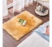 Cumay Peau d'agneau Tapis/Imitation Toison Moquette | Décoration Tapis Fourrure synthétique pour Le Salon, de Chaise Canapé Natte la Chambre à Coucher ou d'enfants, Lit (Marron, 60x90cm)