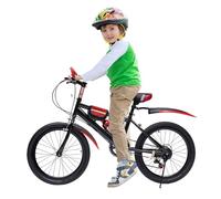 CUMELLIIR Vélo VTT 20 pouces, pour enfant avec 7 vitesses, cloche boussole et bouilloire, vélo pour enfants à partir de 8 ans, garçons et filles, rouge