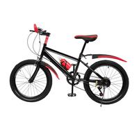CUMELLIIR Vélo VTT pour enfant de 20 pouces avec 7 vitesses, bouilloire, support et cloche de boussole, vélo pour enfants à partir de 8 ans, garçons et filles, rouge
