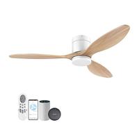 cumilo - Ventilateurs de plafond intelligents avec télécommande, moteur CC silencieux avec Alexa Google Voice App, ventilateur de plafond intérieur et extérieur moderne pour