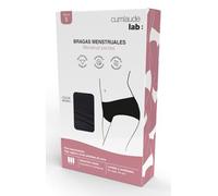 Cumlaude Lab Culotte menstruelle pour menstruation et perte d'urine avec 3 couches intégrées, absorption moyenne, élimine les odeurs, garde au sec, sans taches, lavable et réutilisable, noir, taille M