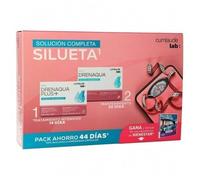 Cumlaude Lab Pack Drenaqua Complément alimentaire Diurétique 30 gélules et Drenaqua Plus+ 14 Sticks Aide au drainage et à la rétention des liquides avec thé vert, prébiotiques, magnésium et vitamines