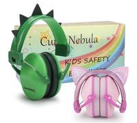 Cumunebula Casque antibruit pour enfants Pour autisme, tout-petits, 3-16 ans Casque pour concerts, spectacles aériens, feux d'artifice SNR 28 dB, rose et vert.