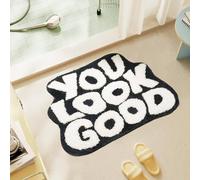Cunegra You Look Good Tapis de bain amusant, mignon, antidérapant, en microfibre douce et absorbante, pour salle de bain, chambre à coucher, salon, cuisine (50 x 60 cm)