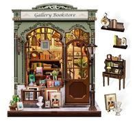 Cunfun Book Nook - Mini maisons et pièces de puzzle miniatures avec reliefs en pièces de puzzle tridimensionnelles, cadeau pour les amateurs de puzzle féminins (Gellery Bookstore)