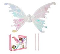 Cunlvyyds Aile de Papillon, Aile d'ange électrique avec lumières LED et Musique, Costume de fée pour Filles avec Sangle réglable pour Enfants, Cadeaux d'halloween, Saint-Valentin, 'Anniversaire